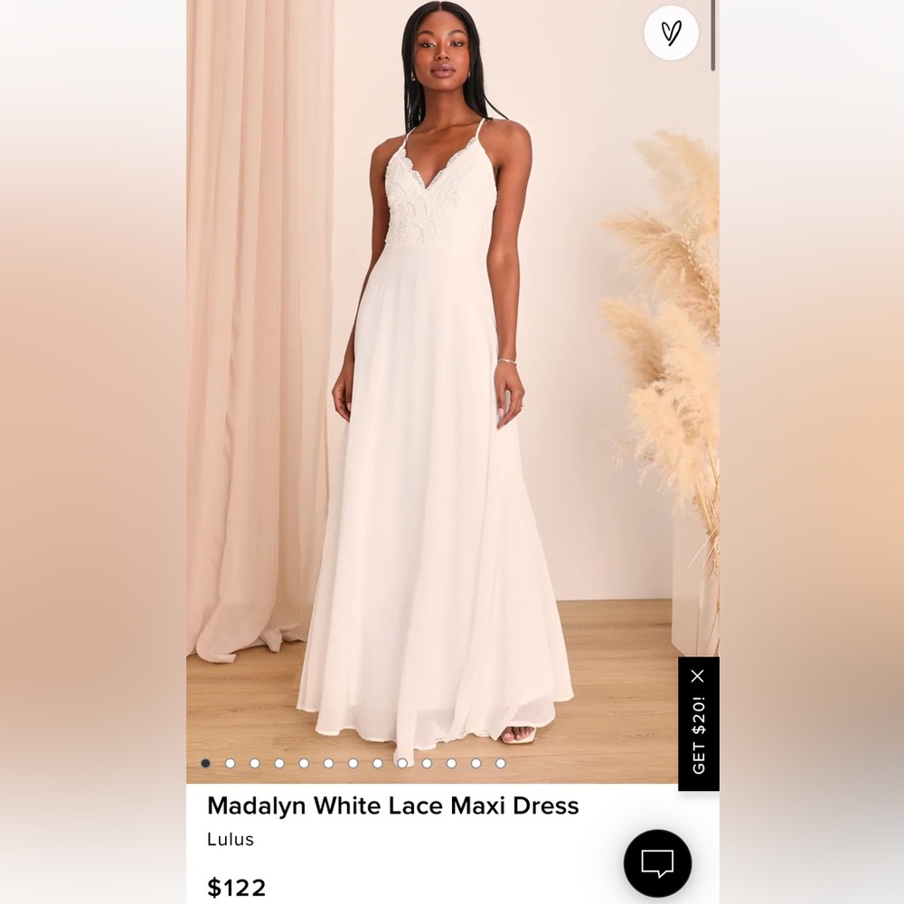 COPY - NWT lulus white wedding maxi dress XS